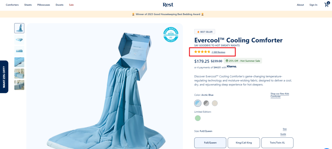 Rest Duvet 的热门产品页面